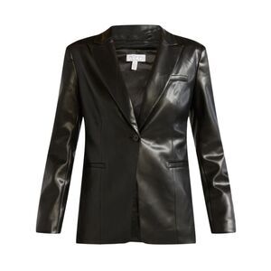 Sofia Jeans Black Faux Leather Blazer
